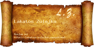 Lakatos Zulejka névjegykártya
